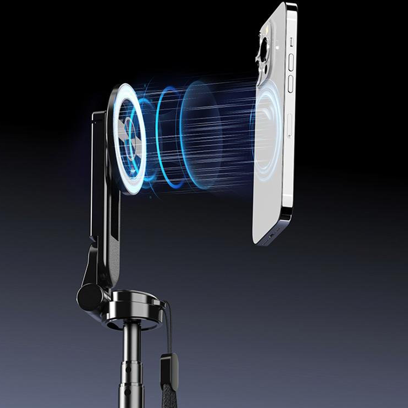 ✨4-in-1 Multifunctional magnetic selfie stick with 360° rotation