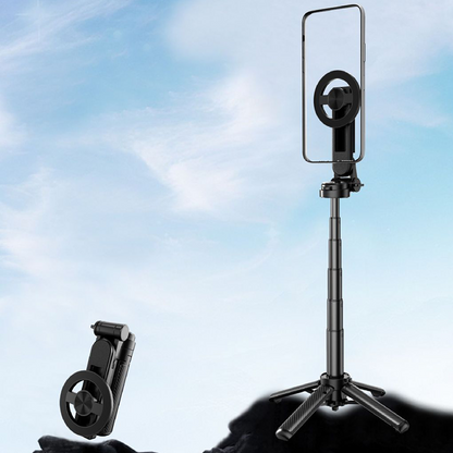 ✨4-in-1 Multifunctional magnetic selfie stick with 360° rotation