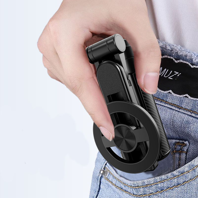✨4-in-1 Multifunctional magnetic selfie stick with 360° rotation