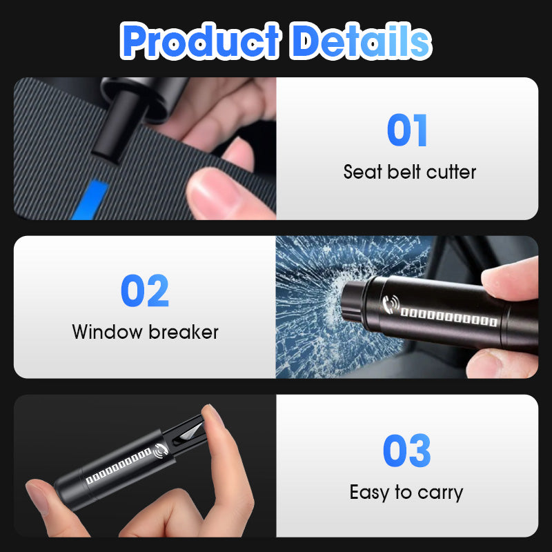 🔥Hot Sale🔥Multi-Functional Dual-Headed Car Safety Hammer