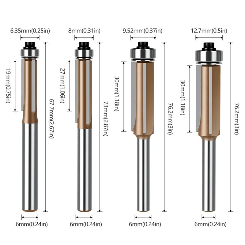 Flush Cut Trim Router Bit