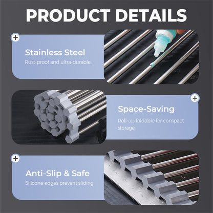 Durable Rust-Proof Folding Sink Drain Rack
