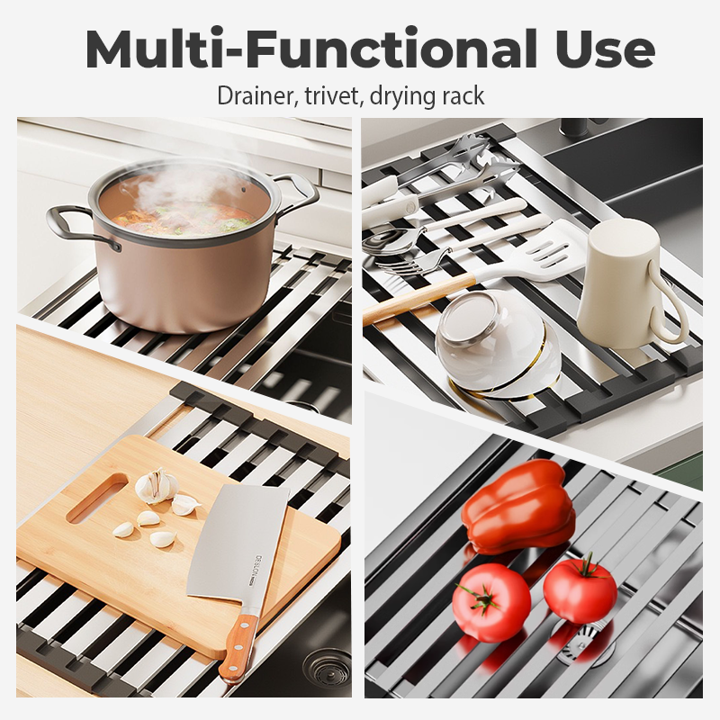 Durable Rust-Proof Folding Sink Drain Rack