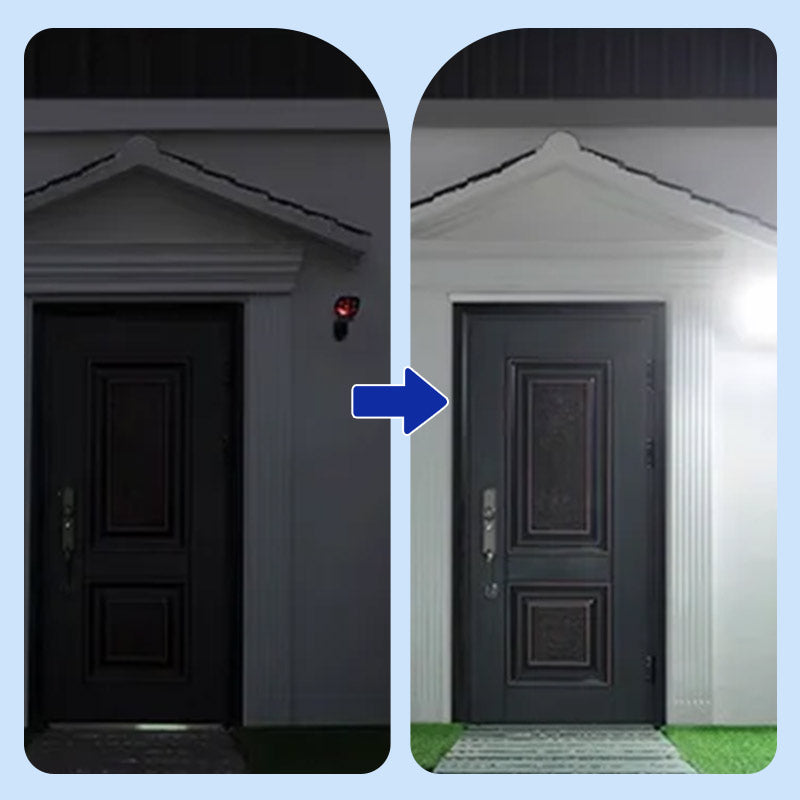 Outdoor Solar-Powered Simulated Security Camera with Flashing LED Light