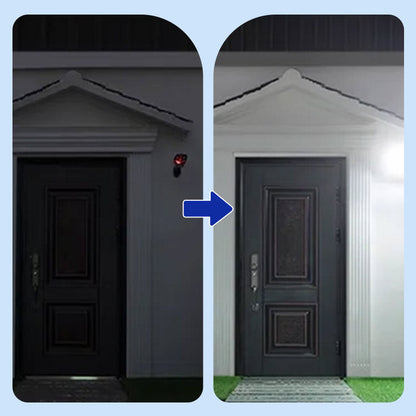 Outdoor Solar-Powered Simulated Security Camera with Flashing LED Light