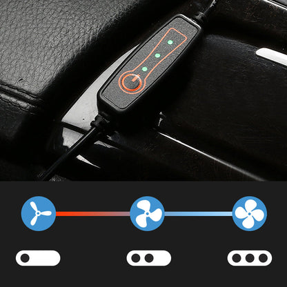 Ventilated Breathable Cooling Car Seat Cushion with USB Port