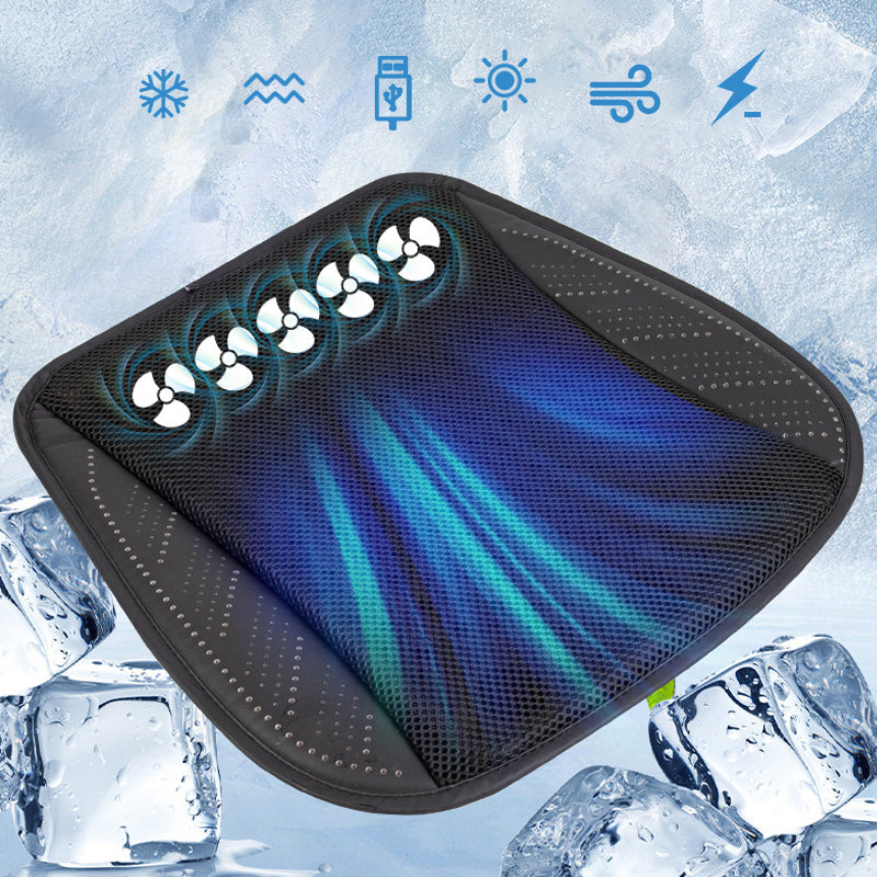 Ventilated Breathable Cooling Car Seat Cushion with USB Port