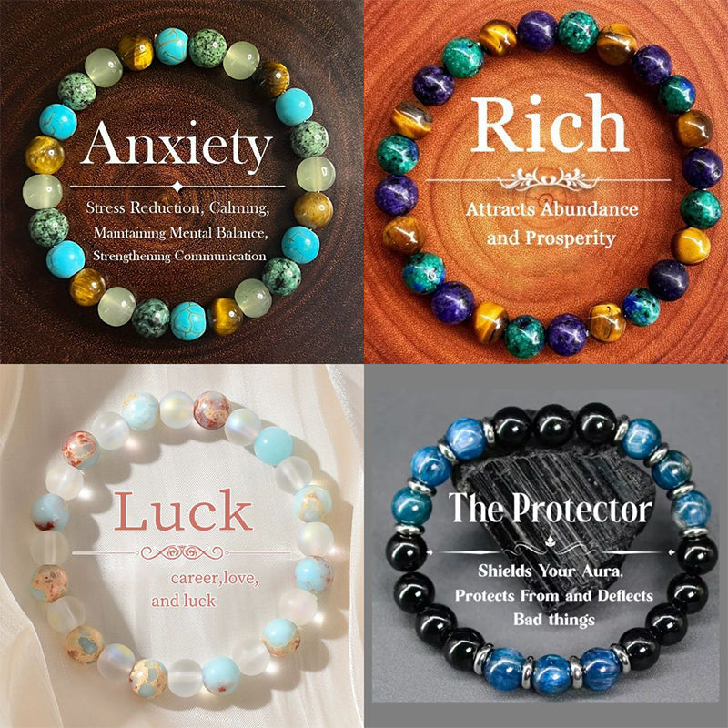 📿Natural Stone Bead Bracelet – Elegant
