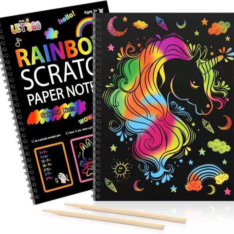 🔥Christmas Big Sale🌈Creative Rainbow Scratch Art Notebook