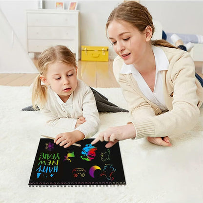 🔥Christmas Big Sale🌈Creative Rainbow Scratch Art Notebook