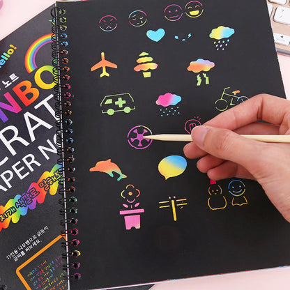🔥Christmas Big Sale🌈Creative Rainbow Scratch Art Notebook