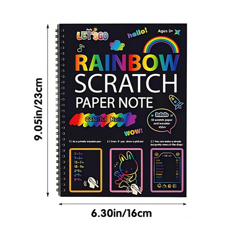 🔥Christmas Big Sale🌈Creative Rainbow Scratch Art Notebook