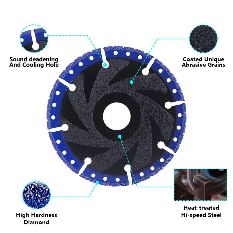 Diamond grinding wheel for cutting metal