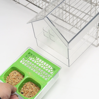 Pull-Out External Parrot Feeder