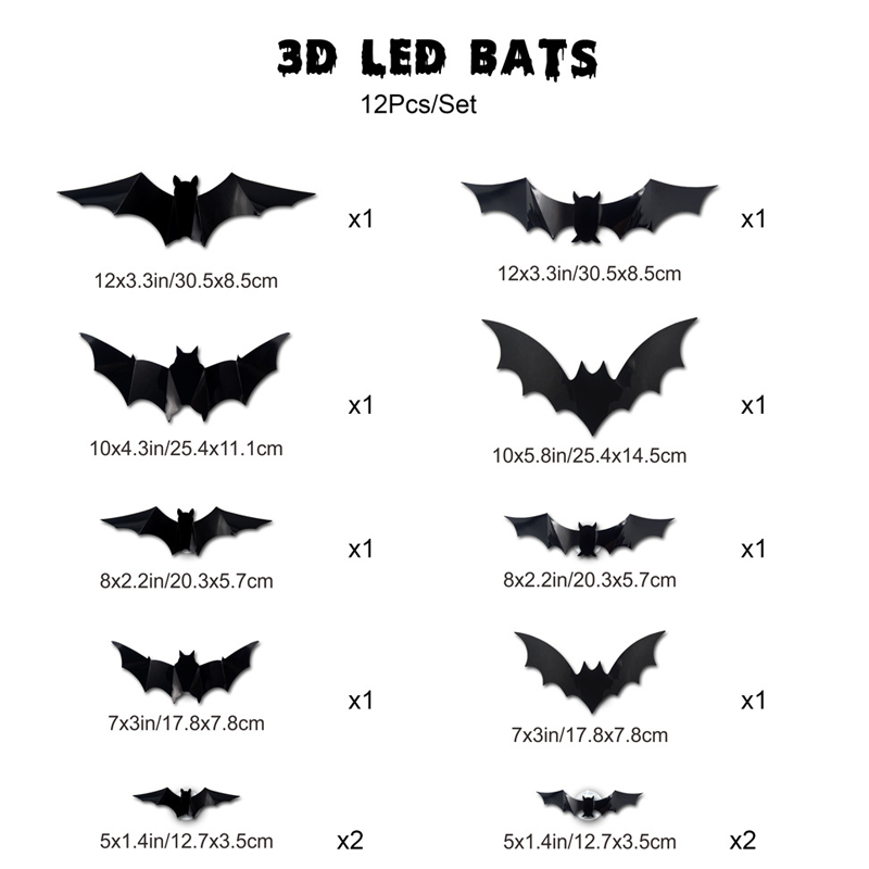 🦇Halloween 3D Bat LED Wall Light Decor