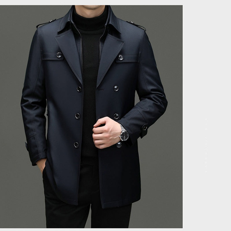 Free Shipping🚀Men's Medium-Length Trench Coat with Detachable Inner