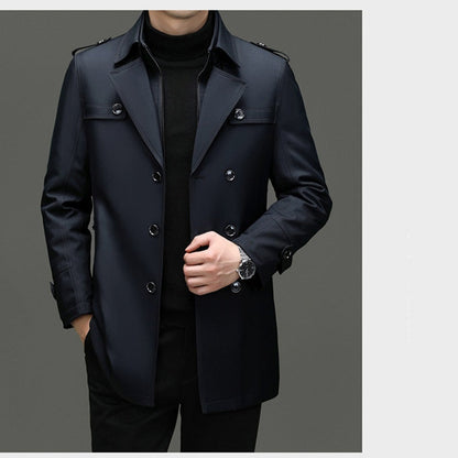 Free Shipping🚀Men's Medium-Length Trench Coat with Detachable Inner