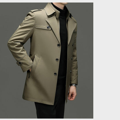 Free Shipping🚀Men's Medium-Length Trench Coat with Detachable Inner