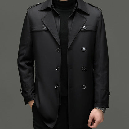 Free Shipping🚀Men's Medium-Length Trench Coat with Detachable Inner