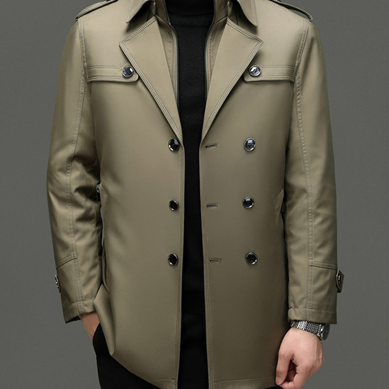 Free Shipping🚀Men's Medium-Length Trench Coat with Detachable Inner