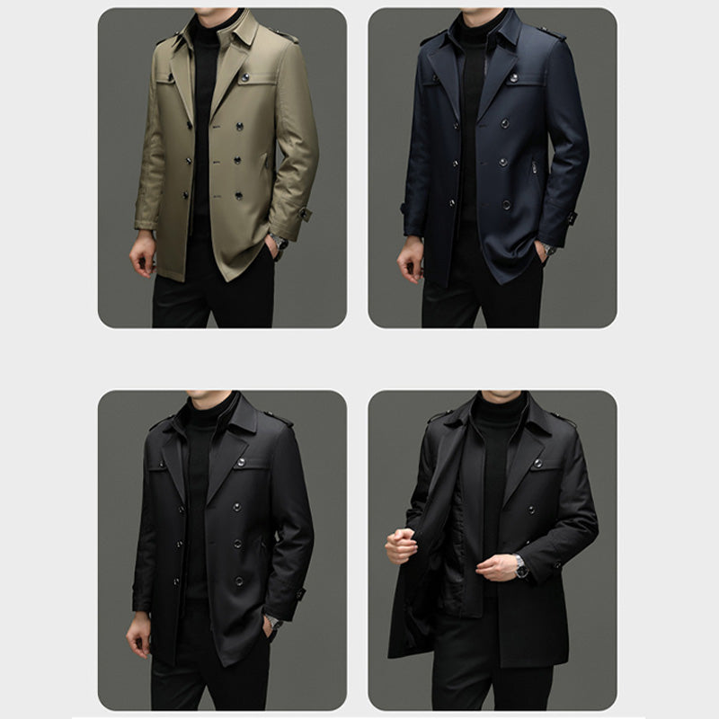 Free Shipping🚀Men's Medium-Length Trench Coat with Detachable Inner