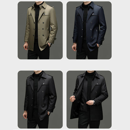 Free Shipping🚀Men's Medium-Length Trench Coat with Detachable Inner