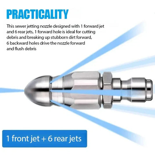 Powerful Pipe Cleaning and Unclogging Nozzle