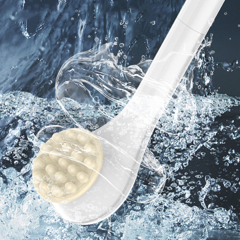 Long-handled electric exfoliating bath brush