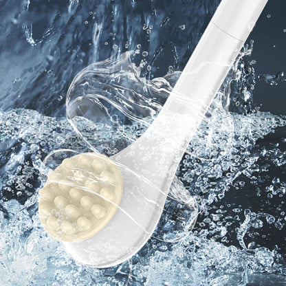 Long-handled electric exfoliating bath brush