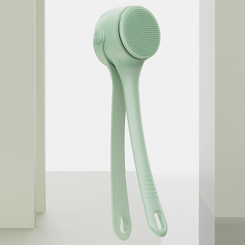 Long-handled electric exfoliating bath brush