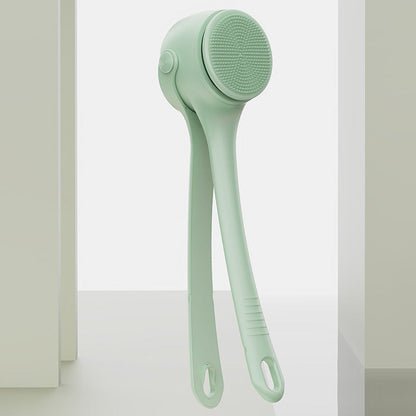 Long-handled electric exfoliating bath brush