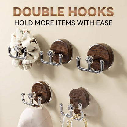 Multi-Functional Wood Grain Suction Cup Hook