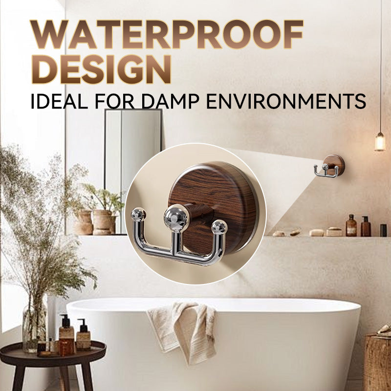 Multi-Functional Wood Grain Suction Cup Hook