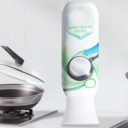 ⏰Burnt Residue Remover Mud Film - Dissolves Stubborn Carbonized Grease in 5 Mins, Non-Toxic & No Scrubbing Needed 🍳📦