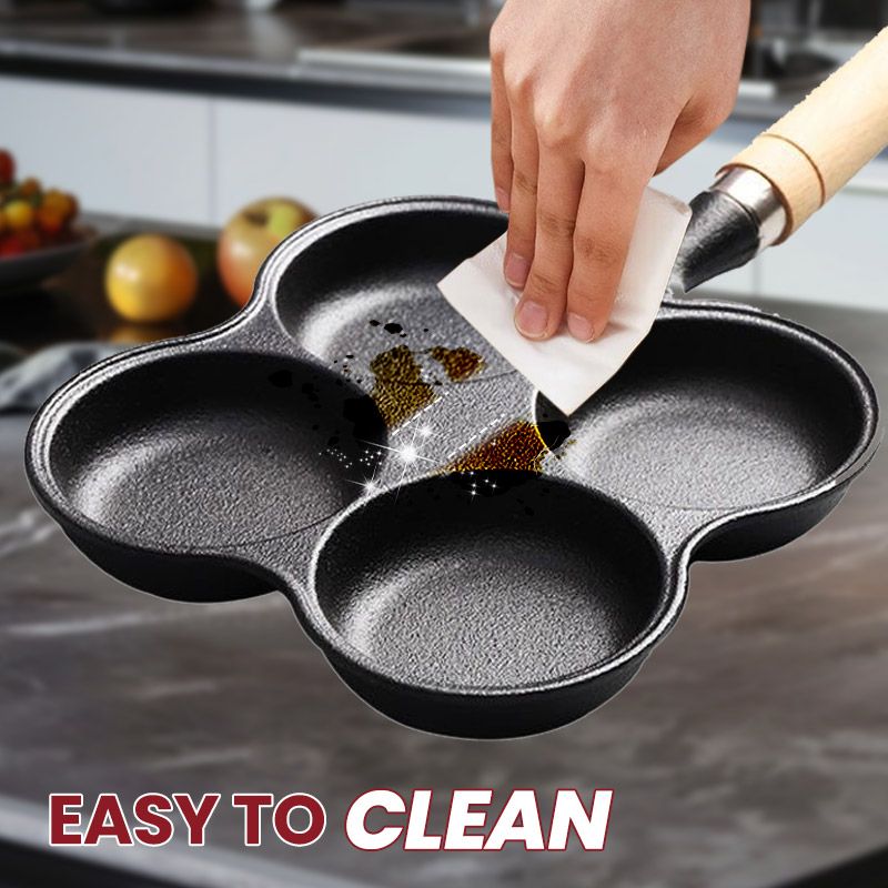 4-cup Cast Iron Non-stick Egg Frying Pan