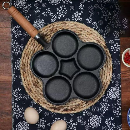4-cup Cast Iron Non-stick Egg Frying Pan