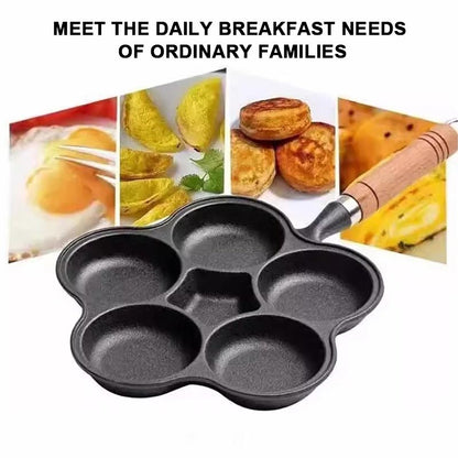 4-cup Cast Iron Non-stick Egg Frying Pan