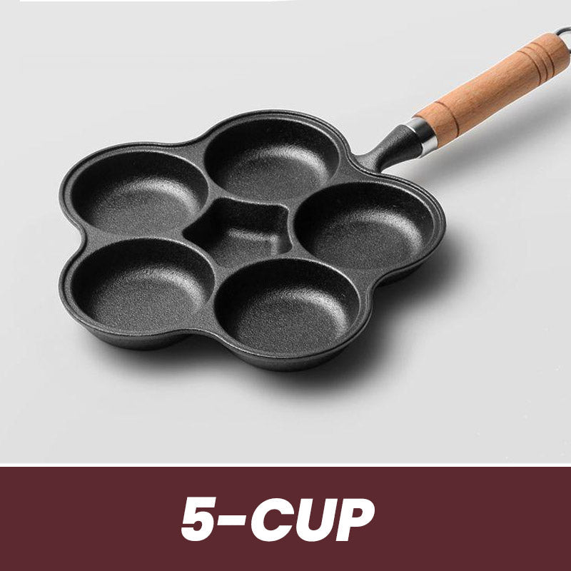 4-cup Cast Iron Non-stick Egg Frying Pan