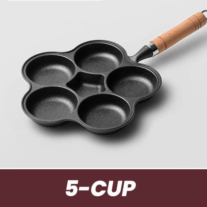 4-cup Cast Iron Non-stick Egg Frying Pan