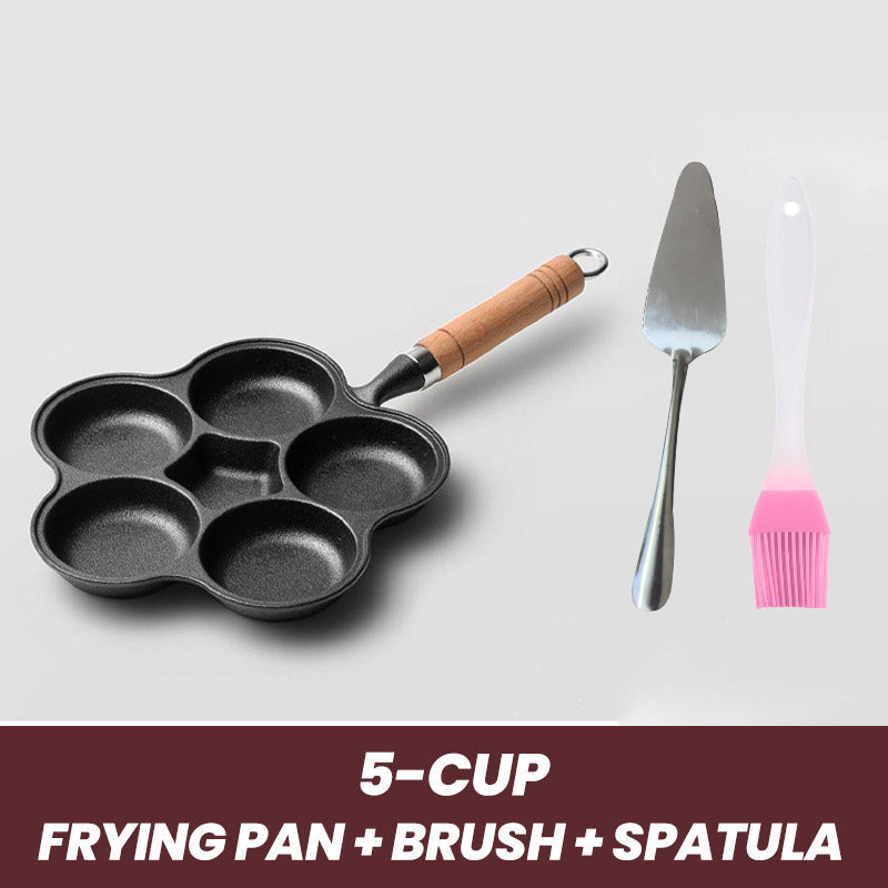 4-cup Cast Iron Non-stick Egg Frying Pan