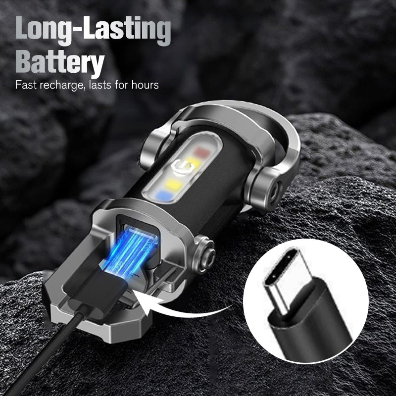 🔦 Rechargeable Keychain Flashlight – 300 Lumens, USB-C Charging & Compact, Unbreakable Design for EDC