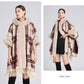 🔥✨Christmas Offer: 50% Off-Faux rabbit fur collar hooded cape