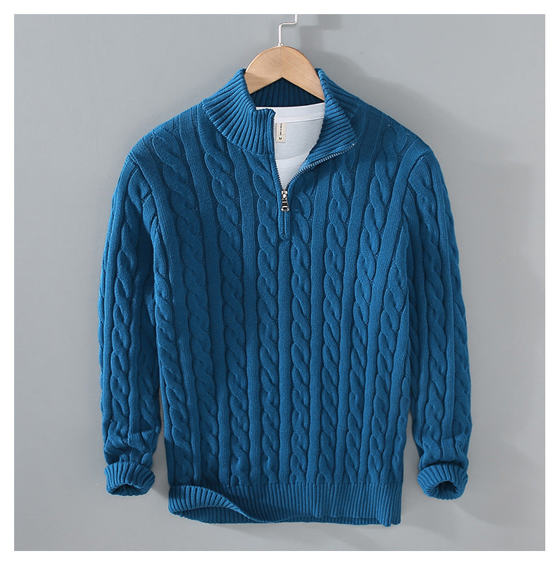 Men’s Quarter-Zip Mock Neck Sweater