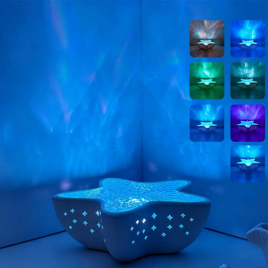 ⚡Free Shipping🔥Multi-color adjustment Hot selling atmosphere room decoration starfish wave projection lamp