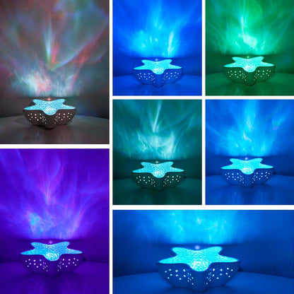 ⚡Free Shipping🔥Multi-color adjustment Hot selling atmosphere room decoration starfish wave projection lamp