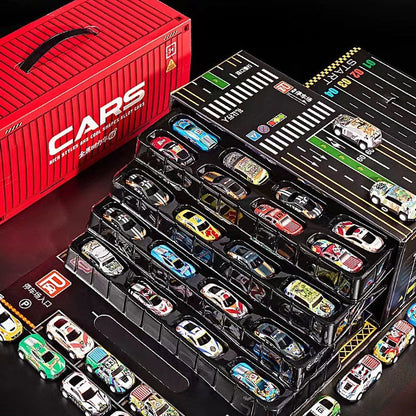 🎅Christmas promotion 50% OFF🎁48 Mini Pull-Back Cars with Built-In Garage Set
