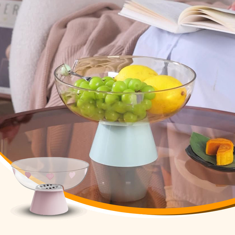 Durable transparent drain fruit bowl
