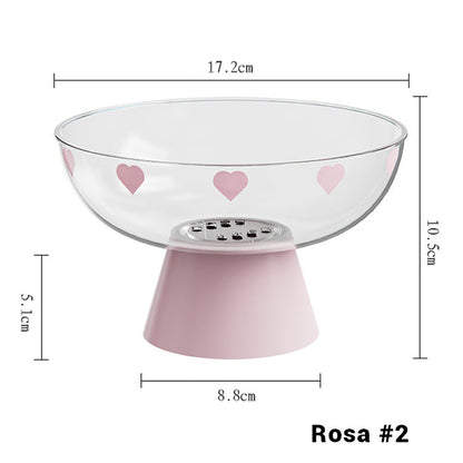 Durable transparent drain fruit bowl