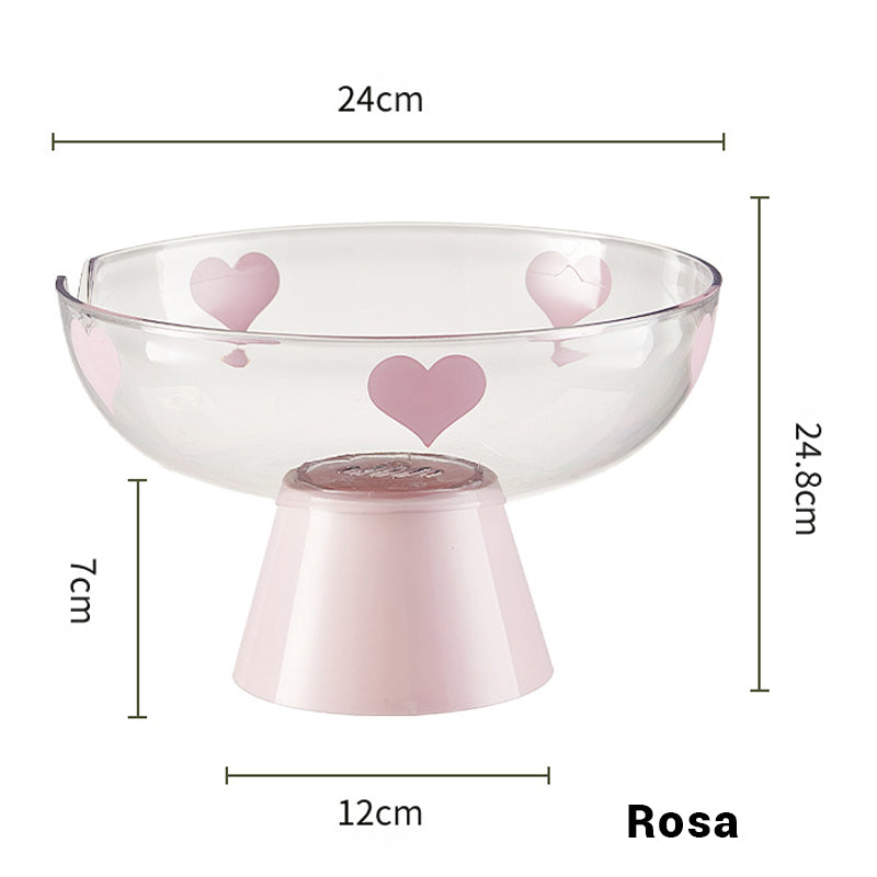 Durable transparent drain fruit bowl