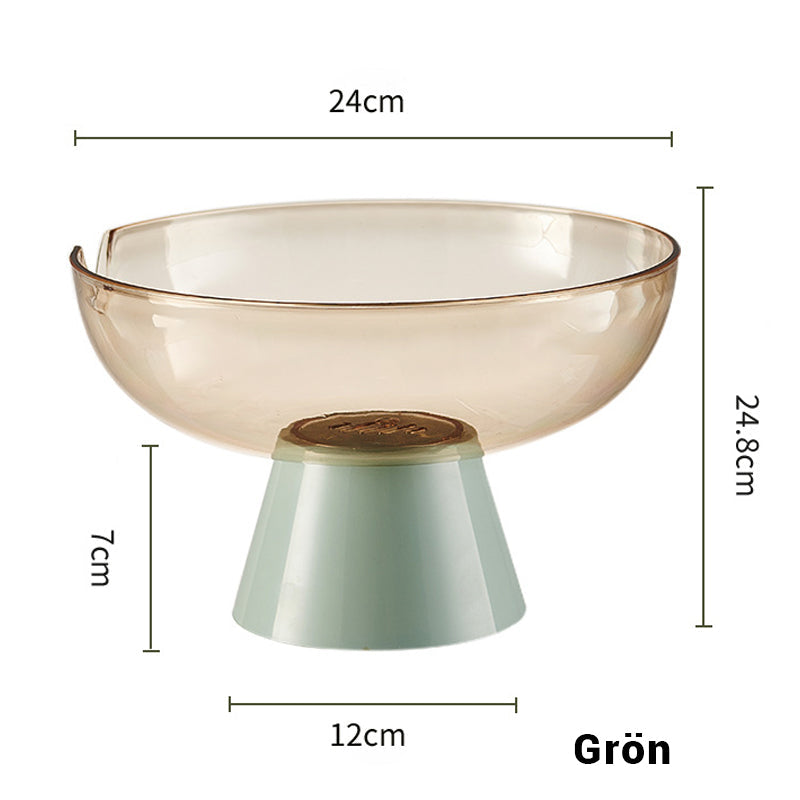 Durable transparent drain fruit bowl
